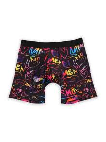 Random 10-Pack Graffiti Print Boxer Briefs Novelty And Cool Pattern Four-Corner Design Men's Fashion Shorts
