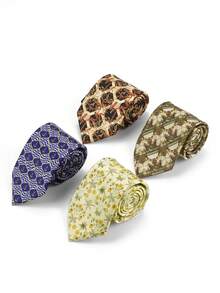 1pc Printed Tie For Men, Casual Formal Attire Neckwear Accessories, Suitable For Party And Everyday Wear - Casual Printed Tie - View 1