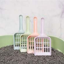 1 件宠物猫砂铲，新款时尚糖果色手柄迷你猫砂盆清洁器，猫咪清洁用品