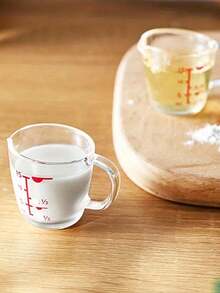 Mini copos medidores de 1/2 unidades, copo medidor para assar, jarra pequena para leite, copo medidor de café, copo com bico, jarra para espumar leite, copo medidor transparente com alça de encaixe, design empilhável e múltiplas balanças de medição, utensílios de cozinha - Multicolorido - Ver 7