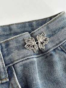 2/4pcs Multi Color Adjustable Butterfly Buckle, Detachable And Seamless, Can Change The Waist Of Jeans, Without Sewing Waist Fasteners Waist Accessories, Valentine's Day Gifts, Holiday Gifts, Gifts Suitable For Sisters, Lovers, Mothers, Families.