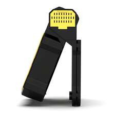 5200mah Solar Powered Camping Fan, Dual-Panel Solar Camping Fan With LED Light, 5 Adjustable Speeds Cordless Portable Fans, Quiet USB-C Desk Fans For Tent Outdoor Travel Home Workplace - Yellow - View 6
