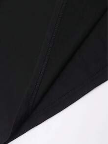 Glass Throne Printed-Shirt, Short Sleeve Round Neck Casual Top, Suitable Summer And Spring, Women's Clothing - màu đen - Xem 5