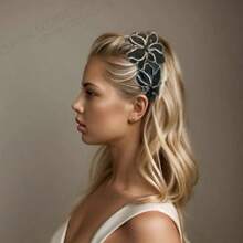 1pc Embroidered Headband For Women, Wide Lace Headpiece, Korean Sweet Mori Girl Style, Anti-Slip Hair Hoop Headbands Hairband