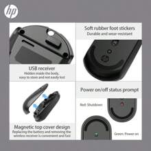 HP Wireless Silent Mouse Computer Mouse,Gaming Mouse- Ergonomic Right-Handed Design, And 2.4GHz Reliable Connection - Works For Computers And Laptops