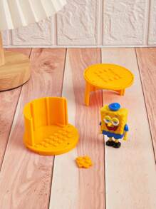SpongeBob SquarePants Blind Box Building Blocks Toy, Cute Cartoon Action Figure With Storage Base,Cartoon Character Desk Decor & Collectibles