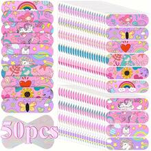 10/30/50pcs Cartoon Bandages, Hemostatic And Gentle Wound Care, Fun Bandages, Various Patterns, Flexible And Colorful Cartoon Bandages, Waterproof And Breathable, Unisex, Daily Protection, Can Be Placed In First Aid Kit