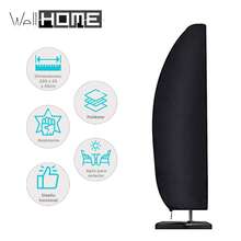 Well Home Capa para guarda-chuva preta com mastro livre - Poliéster 210D com revestimento de PU, tamanho 220x25TOPx45cm. Frete grátis 24/72h.