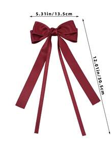 1pc Women Lace Ribbon Solid Color Bow Hair Clip, Suitable For Everyday Wear Claw Clips Hair Claws Hair Barrettes, School Stuff, Elegant, College, Winter Outfit For Women, Bows, Cute, Classy, Hair Accessories