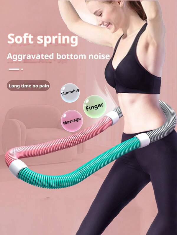 1pc Exercise Hoop, Ideal Gift, Weighted For Belly Fat Burning & Waist Toning, Soft Spring Exercise Hoop For Women Weight Loss, Fitness Gift For Girlfriend Gym Accessories, Pilates, Yoga