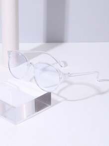 4pcs Set Oval High-End Ins Style Non-Bohemian PC (Polycarbonate) Fashionable Glasses