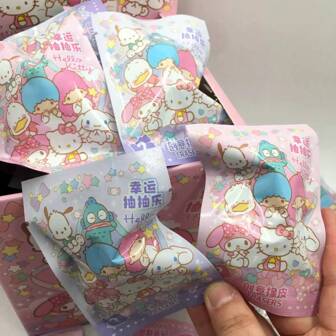 Sanrio 3 stuks Sanrio Blind Bag 3D-gum Kulomi Melody Jade Guigou verrassingstas afneembare schraper [De gummen die uit de blind bag zijn verwijderd, zijn allemaal van de Sanrio-serie. Er kunnen stijlen zijn die niet op de afbeelding staan]