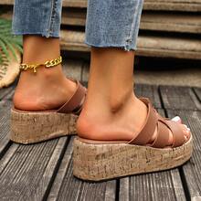 Damen Boho Sommer Mode Stil Festival Hochzeit Party Strandurlaub lässige Sandalen in Einfarbig