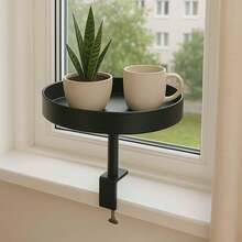 Well Home Round Tray Made Of Black Painted Metal - Ø 36cm, Depth 5cm - With Screw Fastening. Free Shipping Within 24/72 Hours.