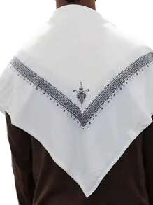 1 Peça Lenço para Homens com Estampa Árabe de Dubai e Arábia Saudita, Lenço de Cabeça Poliéster Estilo Boêmio com Padrão Floral do Oriente Médio, para Todas as Estações