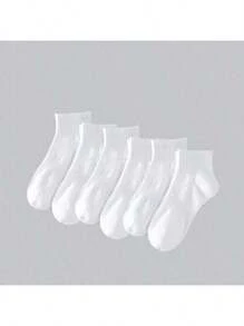 50pcs/40pcs/32pcs Ankle Socks For Sports, Unisex Soft, Moisture Wicking, Odor Resistant, Breathable, Solid Color Socks, Knit Lining, Perfect Gift For Men And Women,Great For Casual Wear, Yoga, And All Seasons