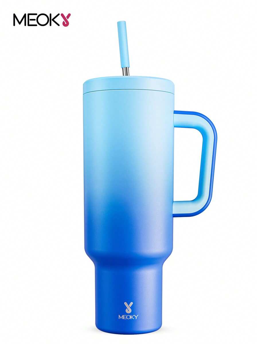 Bình giữ nhiệt 50oz có tay cầm, nắp và ống hút, bằng thép không gỉ, cách nhiệt chân không, chống rò rỉ 100%, giữ lạnh trong 24 giờ hoặc giữ nóng trong 12 giờ.