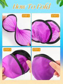 Customized Name Nylon Folding Fan,Nylon Sublimation Flying Saucer Fan,Foldable Flying Disc Fans, Colorful Beach Discs, Summer Cooling Handheld Fans,Foldable And Portable, Multiple Colors , Including Carrying Bag, Diy Outdoor Activity Set - Multicolor - View 4