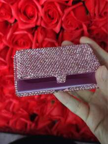 Metal Credit Card Holder Wallet And Business Card Case For Women, Suitable For Both Men And Women. , Compact, And Easy To Carry. Perfect For Business Cards, Cash, And Office Use. An Ideal Gift For Women