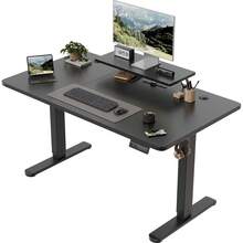 Devoko Gunji 120/140/160cm Height Adjustable Desk With Monitor Stand, Ergonomic Desk For Home Office, Office Table - View 5