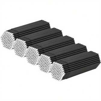 500 st. engångsapplikatorer för mikrofiberpennor för ögonfransförlängning och smink (huvuddiameter: 2,0 mm), ögonbrynsborste, ögonskuggsborste, borste