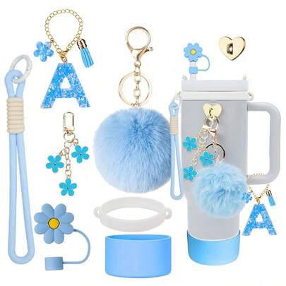 Stanley Cup Decoration Accessories, 8-9mm Straw Cap, Silicone Boots 30 40 Oz Compatible With Stanley Cup, Girl Christmas Gift, DIY Gift Creative Decoration, Thanksgiving Decoration, Friend Gift Decoration, Christmas Party Decoration, Stanley Accessories, Christmas Cup, Back To School Supplies