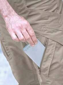 Men's Tactical Pants With Multiple Pockets, Waterproof Casual Pants, Wear-Resistant, Multiple Pockets - 卡其色 - 查看 11