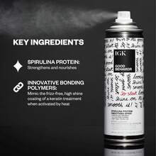 IGK GOOD BEHAVIOR Spirulina Protein Smoothing Spray | Keratin Like Treatment + Frizz Control + Heat Protectant | Vegan + Cruelty Free | - Smoothing Spray - View 3