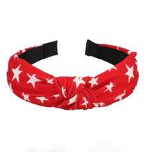 1 件波西米亚风格十字结宽发带，女士发饰头带发箍，头饰