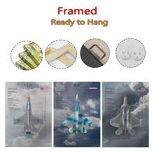 1pc Frameless Aircraft Fighter Military Posters Vintage Painting Sky Plane Printing Wall Arts Picture Modern Living Room Bedroom Dormitory Study Office Wall Decoration Home Decoration