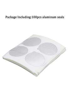 100 CÁI 3.7/4.5/5.35/5.9/6.2CM Nắp lá nhôm để tái sử dụng viên cà phê tương thích với các kích cỡ viên nang cà phê khác nhau Phụ kiện pha cà phê Quay lại trường học - Bạc - Xem 13