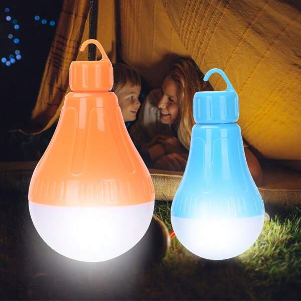 1pc Camping Lantern With Hook, Tent Light, Emergency Light, Flashlight, LED Globe Light, Mini Night Light