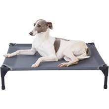 Elevated Outdoor Dog Bed - Raised Cot Large Dogs, Heavy Duty Pet Cots Waterproof, Cooling, Washable Breathable Teslin Mesh, Durable, Non Slip, 42 Inches, - Grey - View 9