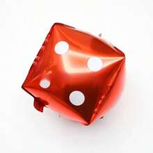 4pcs Giant Dice Balloons Casino Theme Party Decorations, 4D Square Inflatable Foil Dice Balloons For Game Night, Las Vegas, Birthday, Graduation, Prom Party Supplies (Multicolor)