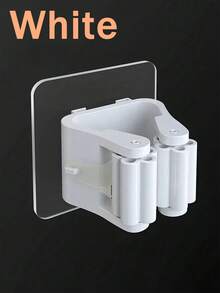 1~20 件带挂钩拖把收纳架，壁挂式拖把架浴室收纳架，塑料扫帚收纳架，适用于卧室、花园、浴室、家居、宿舍节省空间的家居浴室装饰夏季 - 灰色 - 查看 21