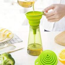 Set de 3 embudos plegables de colores aleatorios, embudo para alimentos, embudo de cocina plegable, embudo ancho para enlatados, embudo para botellas (Disponible en paquetes individuales y múltiples, verifique el producto que compra antes de realizar la compra)