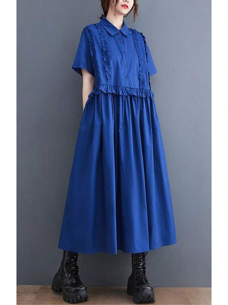 Women Long Dresses - Blue - View 1