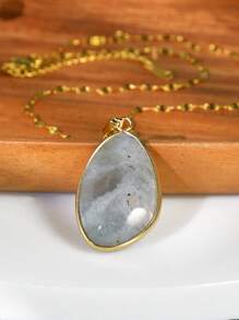 Bohemian Natürlicher Stein Halskette für Frauen, Amethyst, Amazonit, Rosenquarz Choker Schmuck