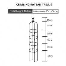 U-Shaped Pointed Flower Stand, Reinforced Steel Tube Coated Flower Climbing Trellis, Outdoor Floral Vine Support, Gardening Accessories