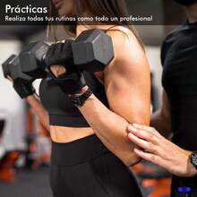 Par de Mancuernas Hexagonal, Set de Pesas, Pesas para Ejercicio en Casa, Pesas para Ejercicio, Mancuernas para Ejercicio Hexagonales, de Acero Moleteado y Cubierta de Caucho - 15 libras - Ver 7