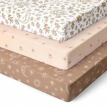 Pack And Play Sheets Fitted 3 Packs, Fits Mini Portable Playard Mattress Pads Size Between 24-27 In Width, 35-39 In Length, And 1.5-4 In Thick - Multicolor - View 12