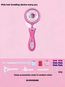 Gioco per ragazze, accessori per travestimento per bambini, set fai-da-te per acconciature, set elettrico per intrecciare, accessori per acconciature intrecciate, puzzle giocattolo da usare in casa, richiede batterie fornite, adatto per feste, regali di Ognissanti, back to school, regali per feste