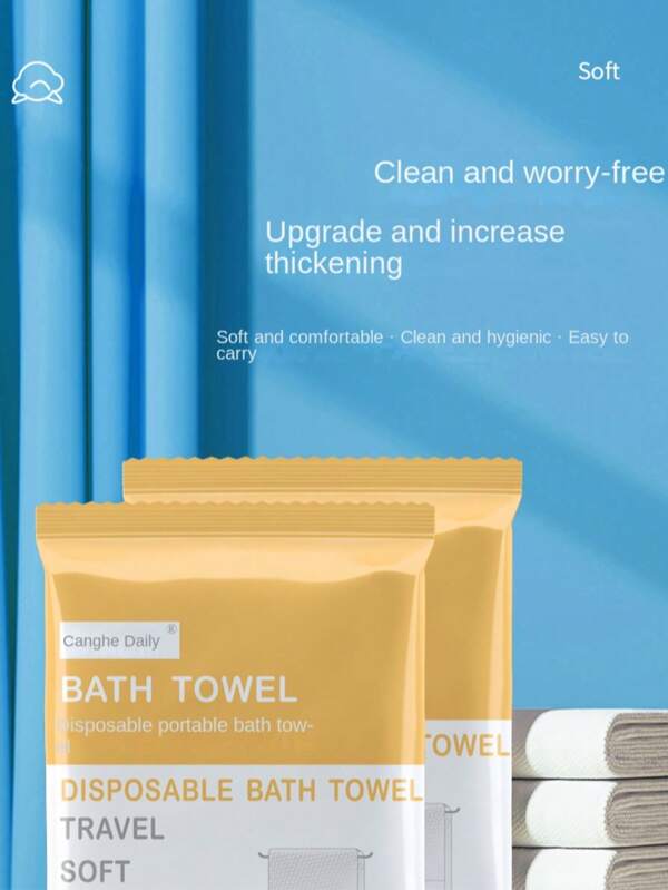 Toallas desechables grandes de baño/rostro, gruesas, adecuadas para hotel, salón de belleza, viaje, casa de huéspedes, spa de pies, artículos de playa empaquetados individualmente