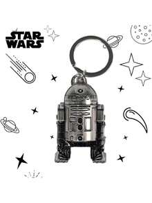 StarWars 1个官方授权星球大战钥匙扣，包含R2-D2、BB-8、格罗古、尤达宝宝、曼达洛头盔、波巴·费特头盔、X翼星际战斗机等元素，星球大战标志金属合金钥匙圈，机器人吊坠，可作汽车钥匙链、背包挂件，科幻电影粉丝收藏品，生日礼物，派对礼品 - MN-28186 - 查看 5