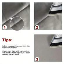 2 件遮光窗帘 - 室内窗帘布带索环顶部，隔热/隔音，适用于卧室、客厅、户外门口房间装饰家居装饰 - 水鴨藍 - 查看 10