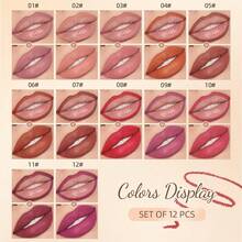 QiBest 12Pcs Crayon Lipsticks Gel Lip Liner Pencil Set, Creamy Long-Lasting Lip Colors Makeup Kit Women And Girls, Retractable Lipliner Pencils Pack With Rich Color & Smooth Application - Nude Rose - View 11