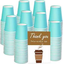 100 Pack 3 Oz Paper Cups,Bathroom Cups, Espresso Cups, Small Paper Cups For Mouthwash, Snacks, Suitable For Family, Party, Picnic(Black) - 藍色 - 查看 1
