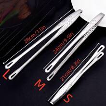 1pc/3pcs Stainless Steel Grill Tongs, Food Tongs, Kitchen Tongs, Heat Resistant Stainless Steel Tweezer Tongs, Kitchen Tweezers For Cooking, Grilling, BBQ And Turning Food, Serving, Salad, Spaghetti, Kitchen Tools