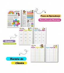 Agenda Escolar 25-26 Maestra Pasta Dura Mod Inspire #5 Blanco Docente 2026 - Multicolor - Ver 3