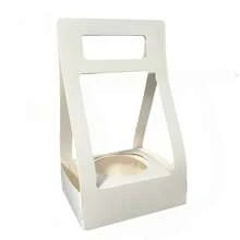 1 pieza Caja de regalo con plantas verdes y flores de color beige, Caja de regalo con planta en maceta blanca, Bolsa plegable de color rosa, Arreglo floral de rosa y clavel como empaque de regalo